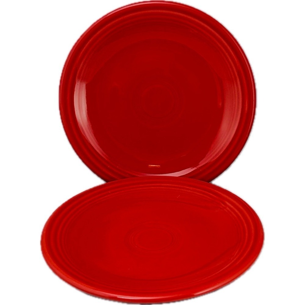 Fiesta Scarlet Red Bread Plates‎ Set of 2 Dated 2007 Fiestaware
